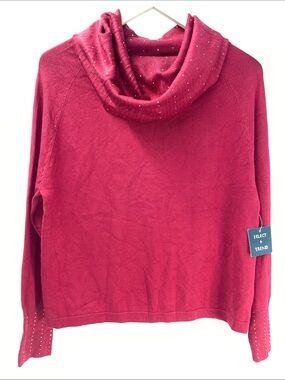 SELECT + TREND EMBELLISHED COWL NECK SWEATER FTL-07-123